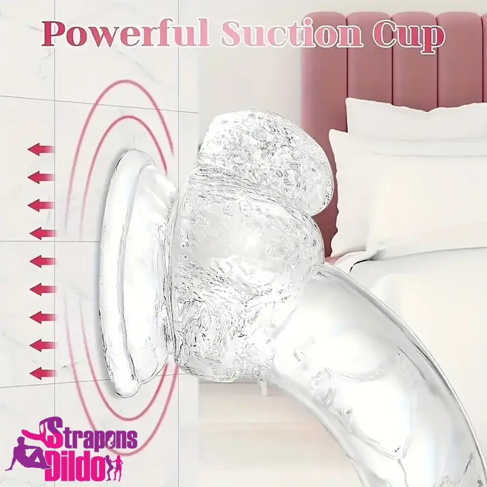 7.3in Clear Real Skin Like Dildo For Female Male Love Pleasure Vagina Strap ons Dildo