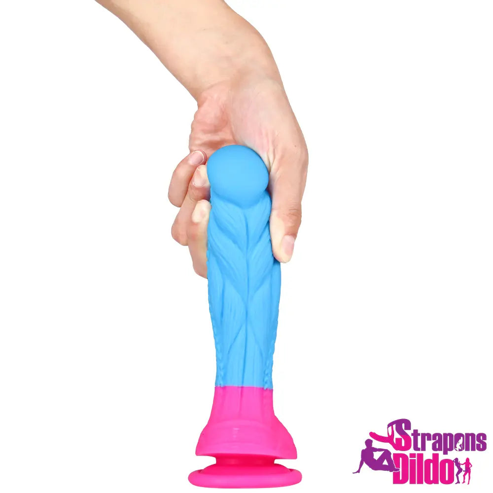 7.6in Silicone Suction Cup Soft Anal Odd Dildo Dick G Spot Massager - Strap ons Dildo