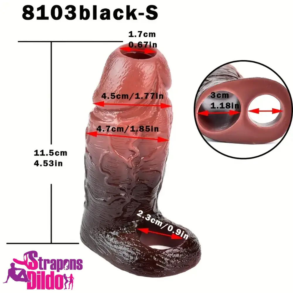 4.53in 5.24in 6.02in Silicone Soft Dildo Real Sleeve For Cock Masturbator Strap ons Dildo