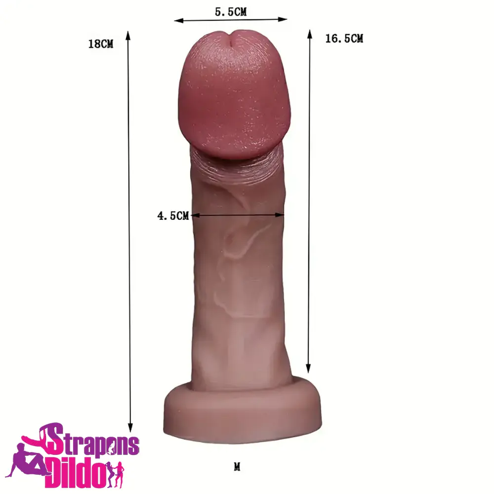 6.5in 7.09in 8.66in Big Head Silicone Soft Real Hands-Free Play Dildo Strap ons Dildo