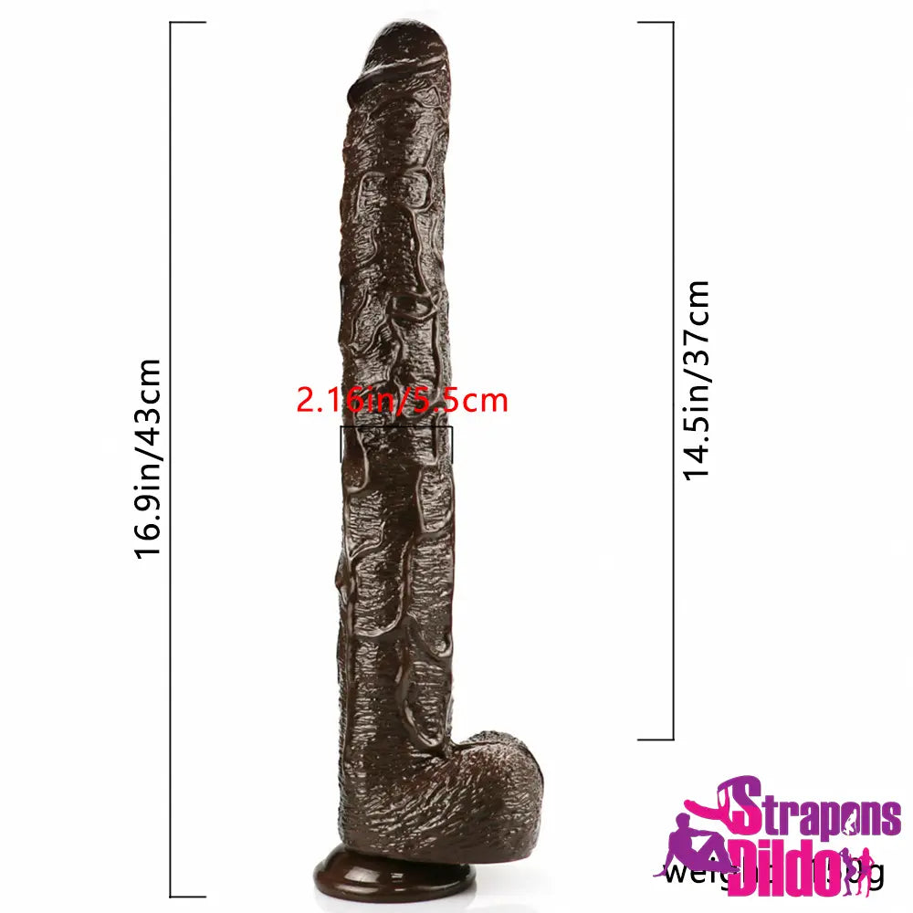 16.9in Real Feeling Huge Long Dildo For Women Men Adult Couples Strap ons Dildo