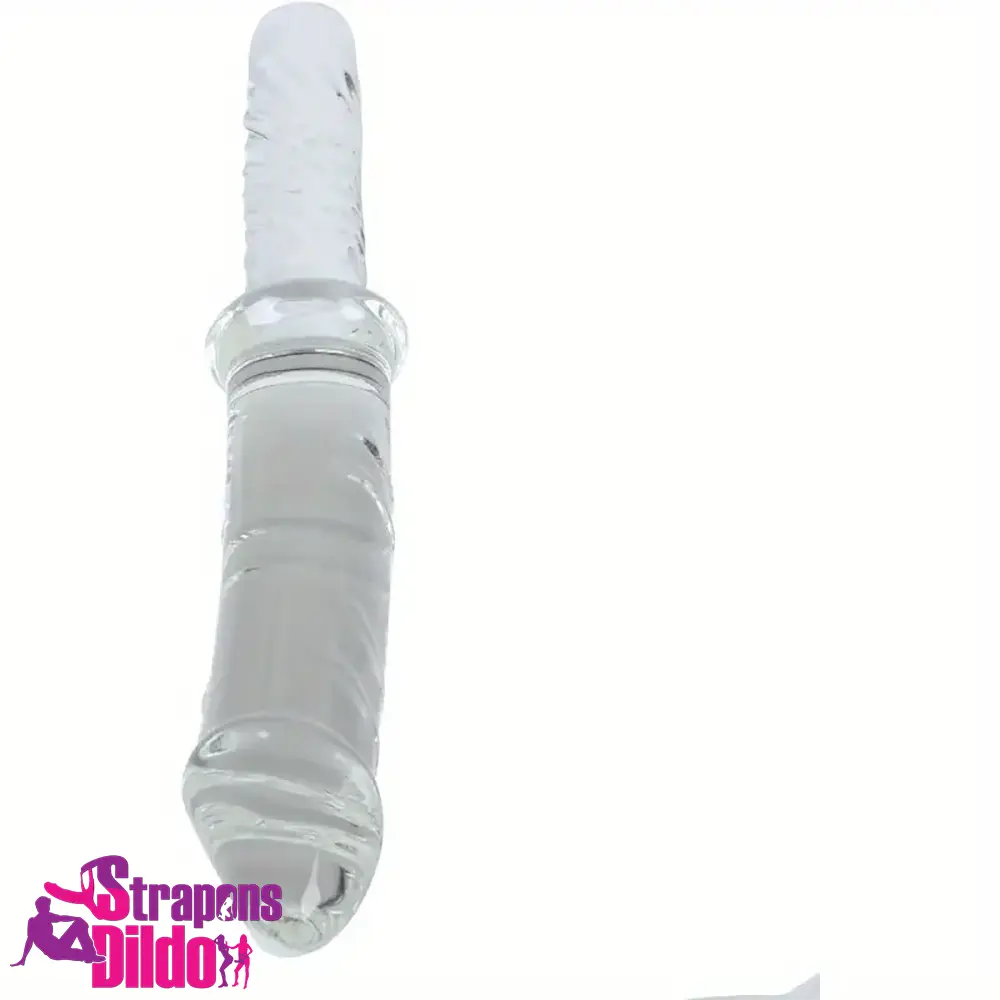 11.4in Realistic Clear Glass Crystal Dildo For Adult Sex G Spot Play Strap ons Dildo