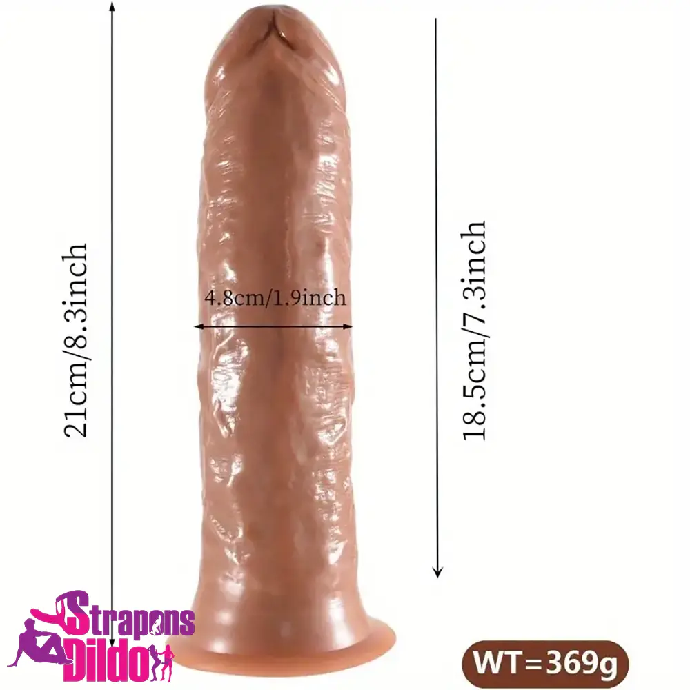 8.3in Soft Flexible Silicone Big Dildo For Stimulating Women Comforter Strap ons Dildo