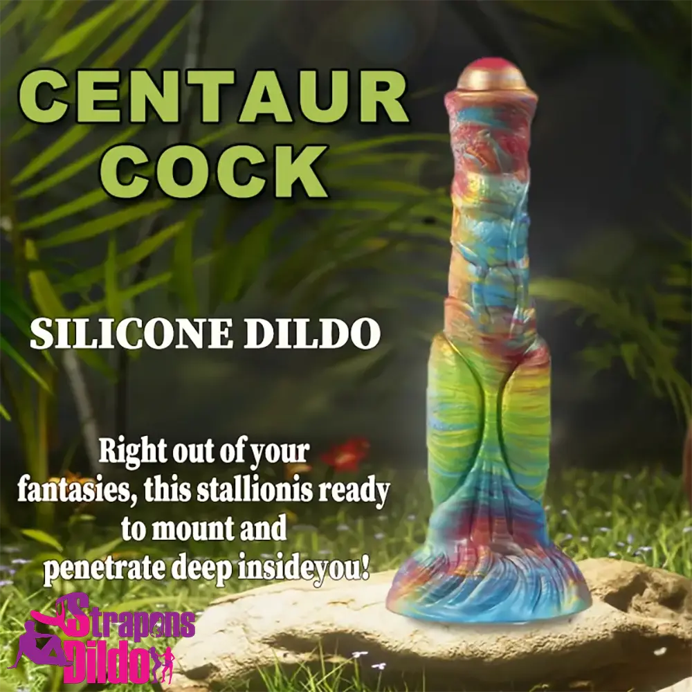 9.4in Silicone Soft Big Animal Horse Cock Dildo For G-spot Stimulation Strap ons Dildo