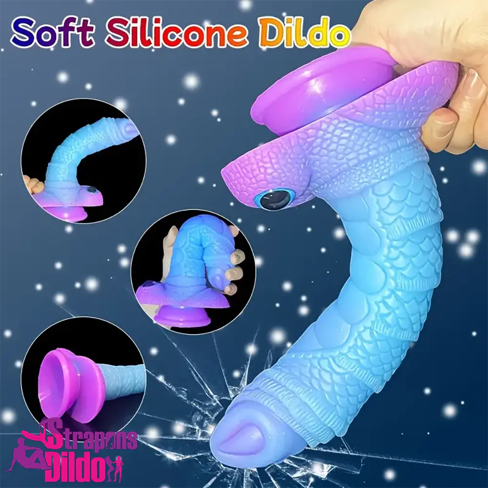 9.08in Silicone Soft Big Dragon Elephant Dildo For G-spot Women Strap ons Dildo