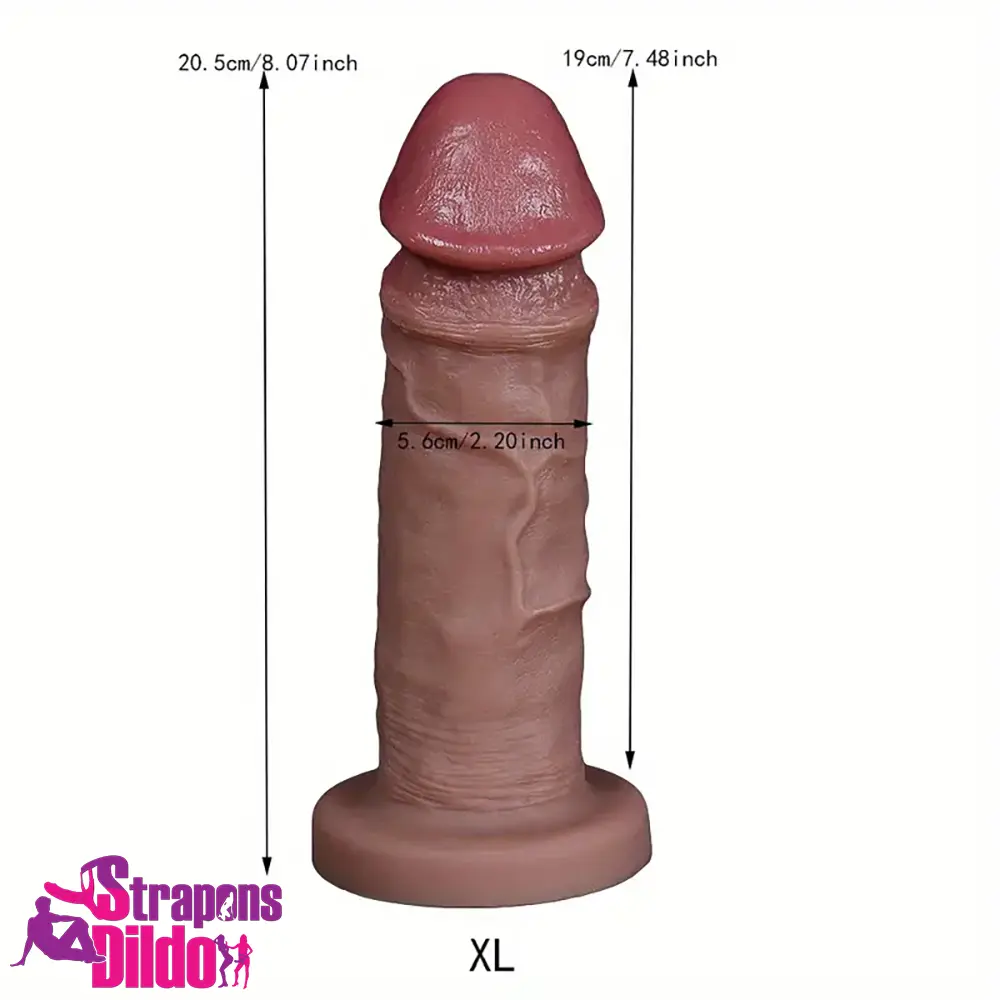 7.08in 8.07in Soft Flexible Silicone Big Dildo For Women Love Sex Strap ons Dildo