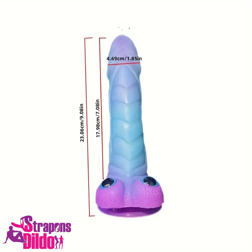 9.08in Silicone Soft Big Dragon Elephant Dildo For G-spot Women Strap ons Dildo