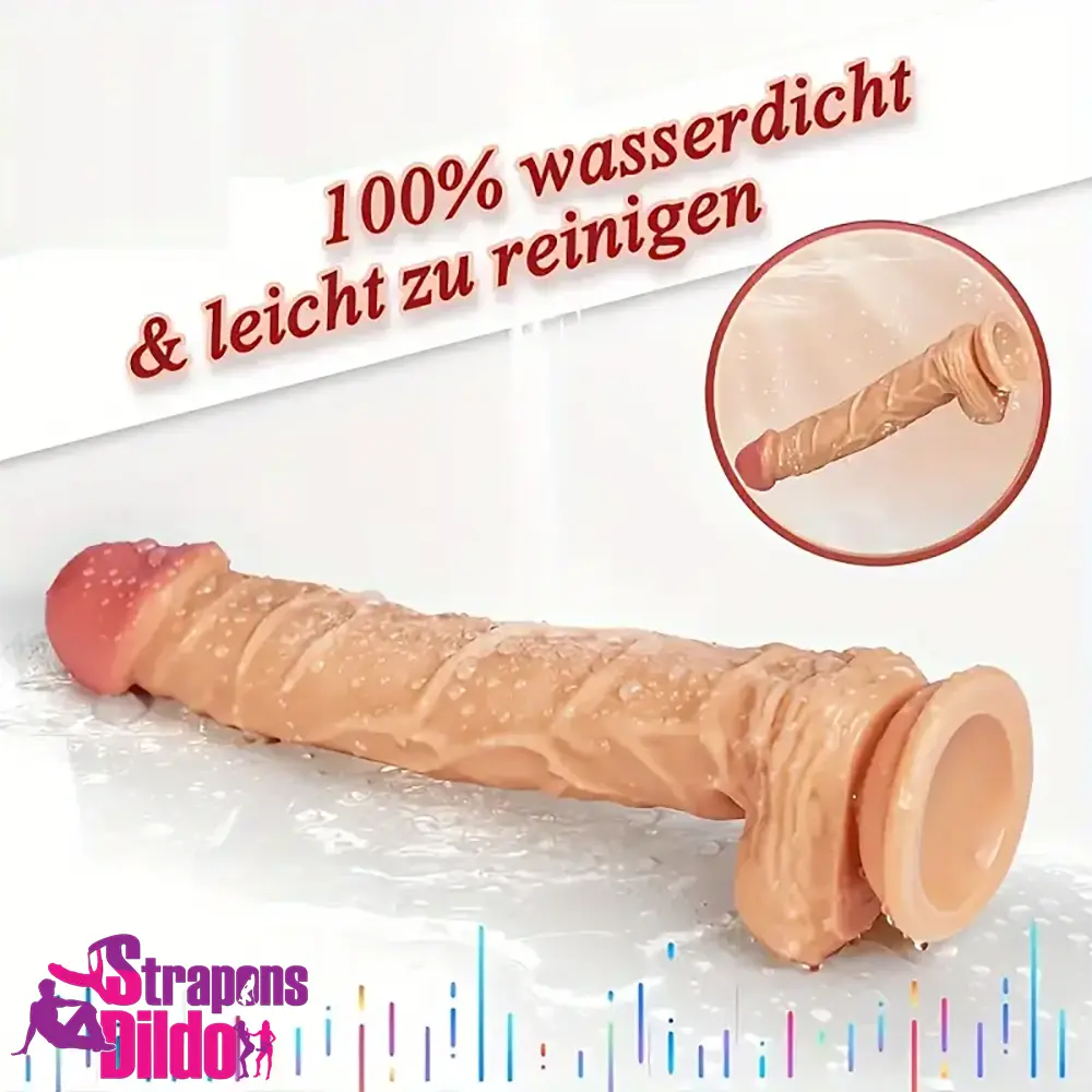 10.04in Realistic Large Flesh Dildo For G Spot Women Men Sex Toy Strap ons Dildo