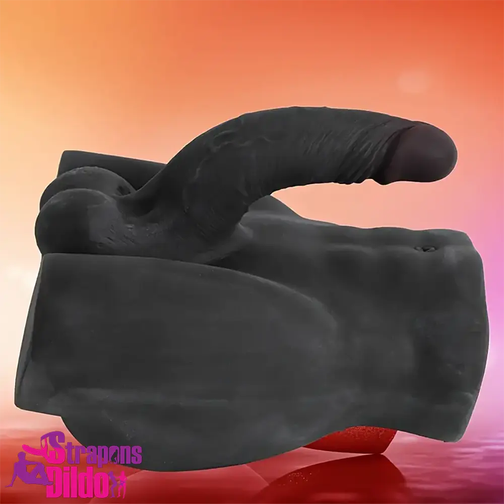 6.3in Silicone Realistic Dildo With 7.38lb Ebony Penis Sex Torso Dildo Strap ons Dildo