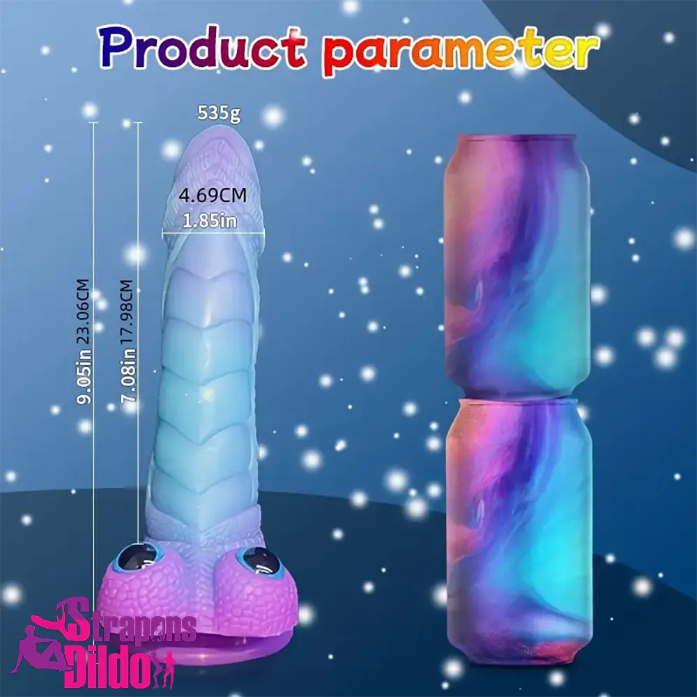 9.08in Silicone Soft Big Dragon Elephant Dildo For G-spot Women Strap ons Dildo