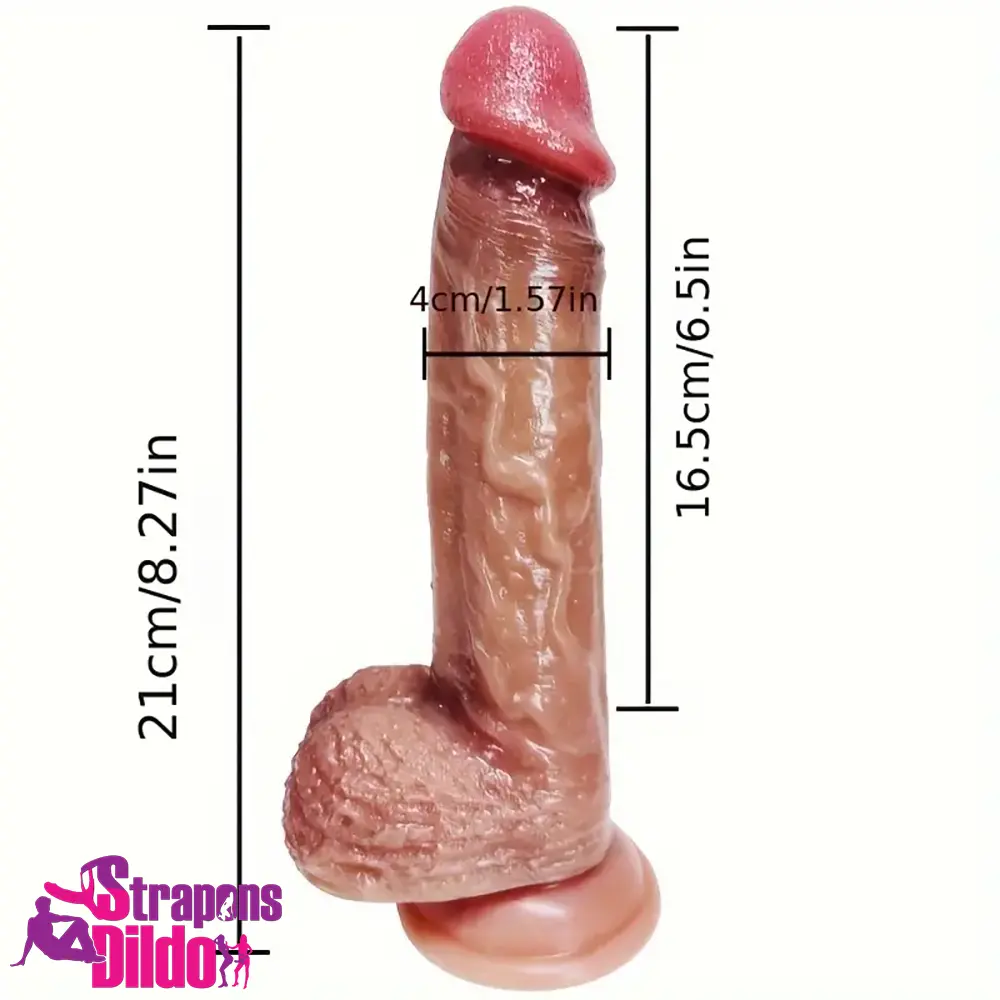 7.09in 8.27in Premium Realistic Silicone Soft Dildo For G Spot Unisex Strap ons Dildo