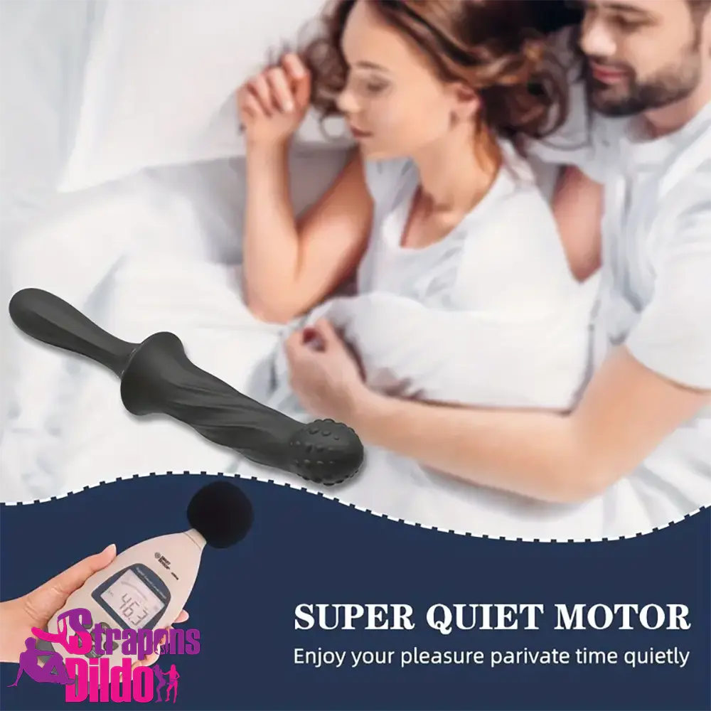 9.65in Silicone Soft Vibrating Dildo With Handle For G-spot Orgasm Strap ons Dildo