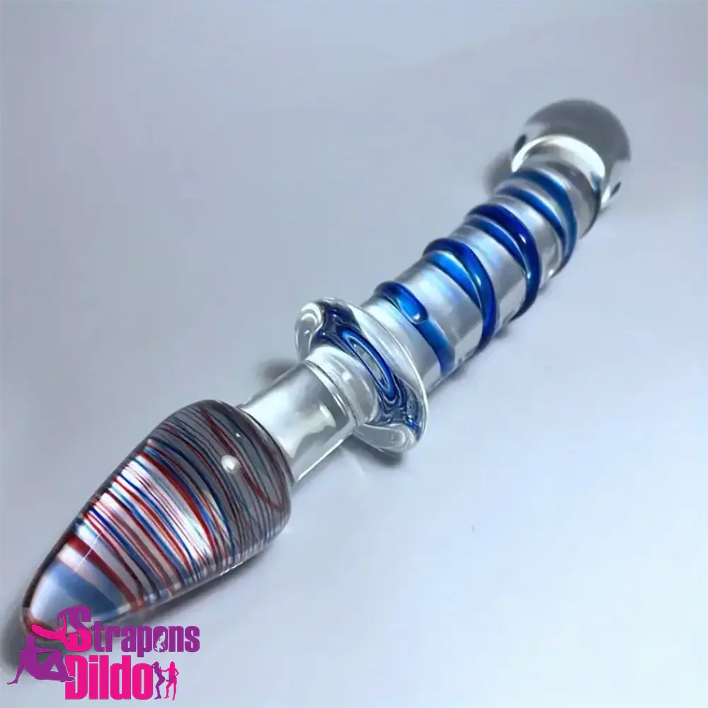 8.27in Clear Jelly Real Glass Crystal Cock Dildo For G-Spot Vaginal Love Strap ons Dildo