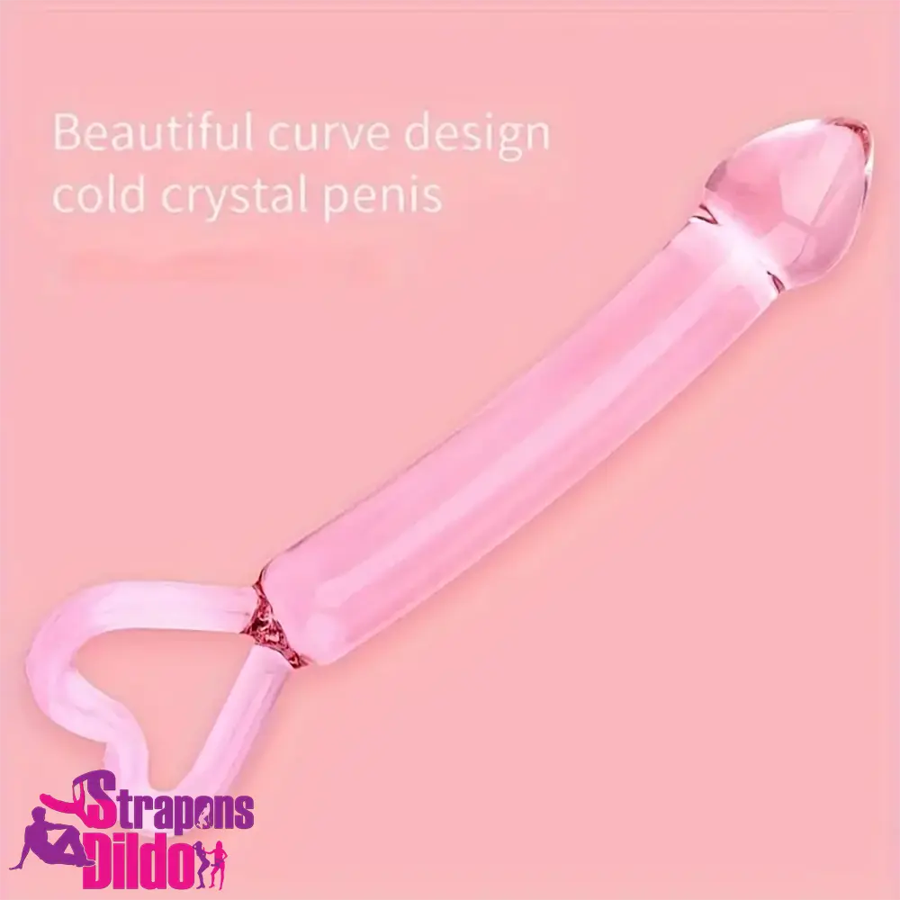 7.87in Clear Premium Unisex Glass Crystal Dildo For Female Male Adult Strap ons Dildo