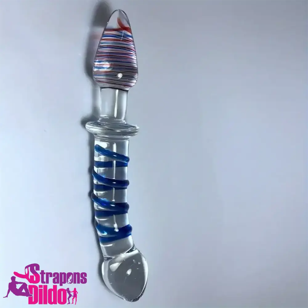 8.27in Clear Jelly Real Glass Crystal Cock Dildo For G-Spot Vaginal Love Strap ons Dildo