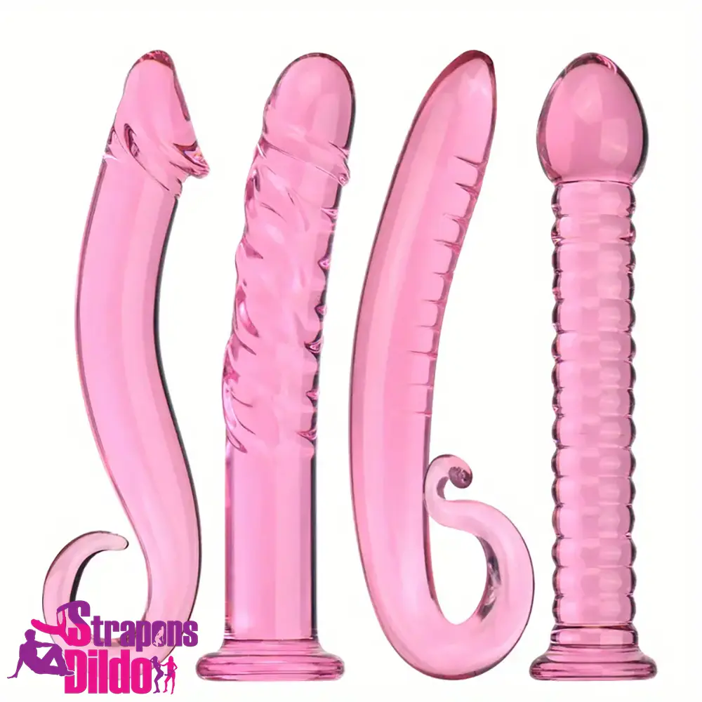 7.09in 7.28in 7.48in Clear Unisex Glass Crystal Dildo For G Spot Unisex Strap ons Dildo