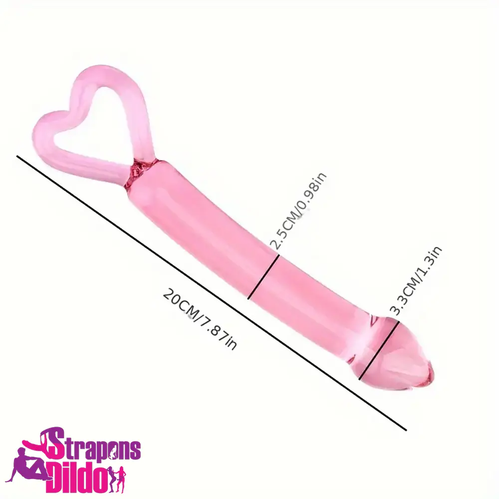 7.87in Clear Premium Unisex Glass Crystal Dildo For Female Male Adult Strap ons Dildo