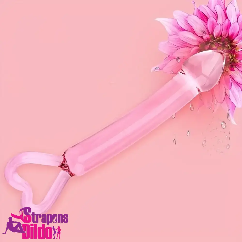 7.87in Clear Premium Unisex Glass Crystal Dildo For Female Male Adult Strap ons Dildo