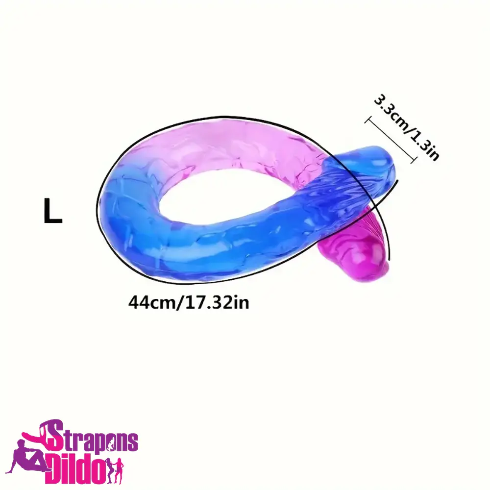 12.6in 17.32in Gradient Big Double Heads Dildo For G-Spot Penetration Strap ons Dildo