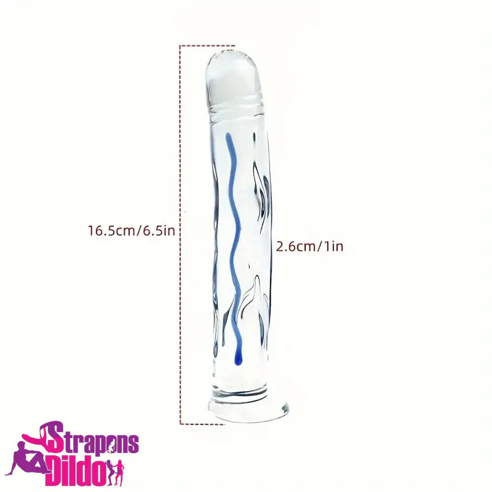 6.5in Premium Crystal Glass Dildo Sex Toy For Vagina Glass Sex Love Strap ons Dildo