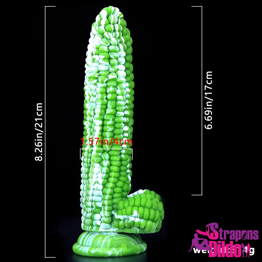 8.26in Silicone Soft Corn Cob Big Dildo Couples Gay Lesbian Sex Toy Strap ons Dildo