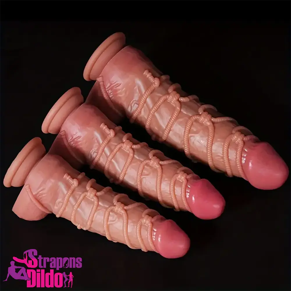 7.8in 7.87in 10.63in Fantasy Real Skin Silicone SM Bondage Soft Dildo Strap ons Dildo