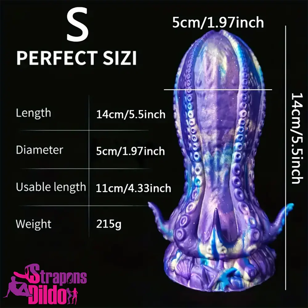 5.5in 6.3in 8.26in 9.64in Gourd Egg Starry Soft Tentacle Octopus Dildo Strap ons Dildo