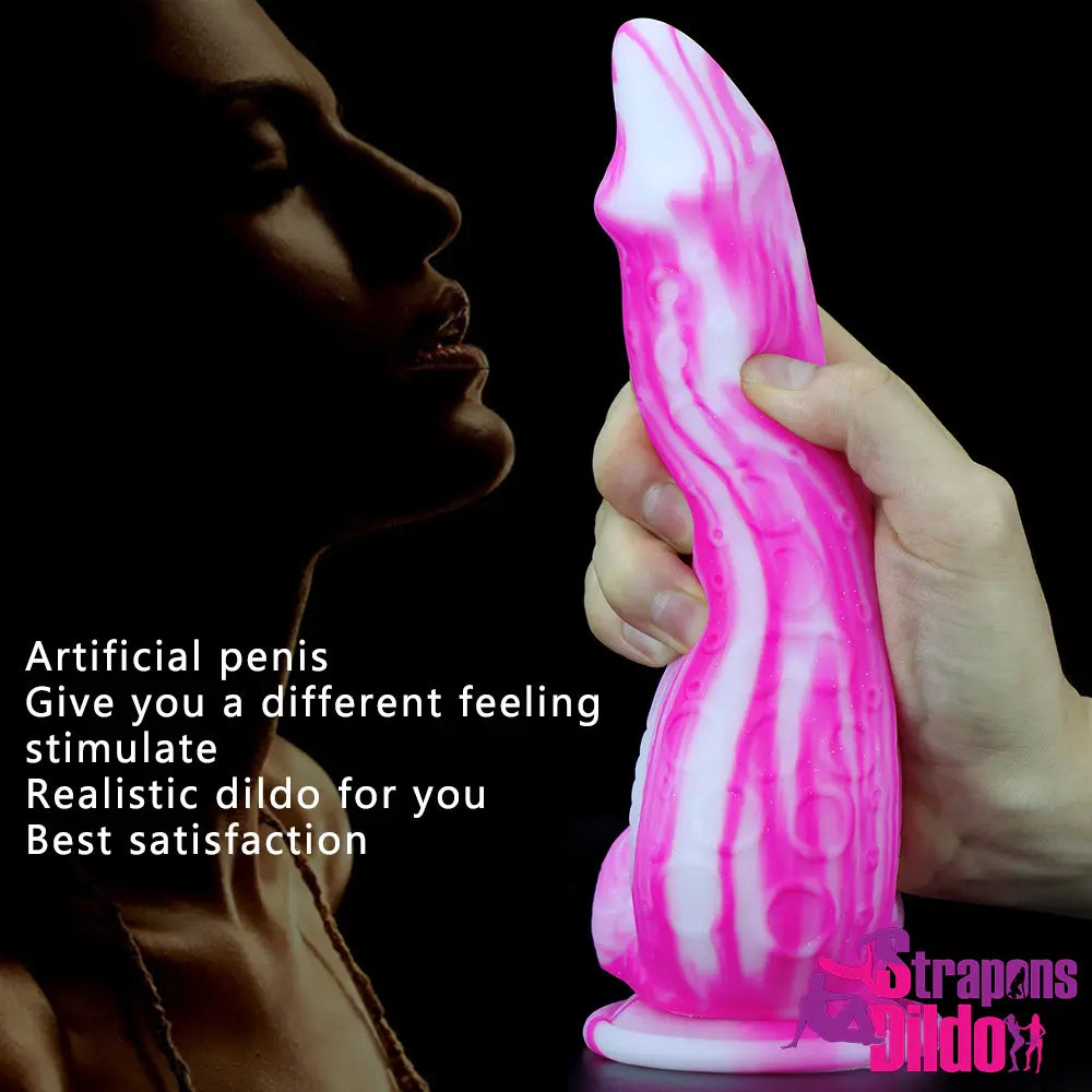 9.05in Silicone Soft Tentacle Octopus Animal Big Dildo Female Sex Toy Strap ons Dildo