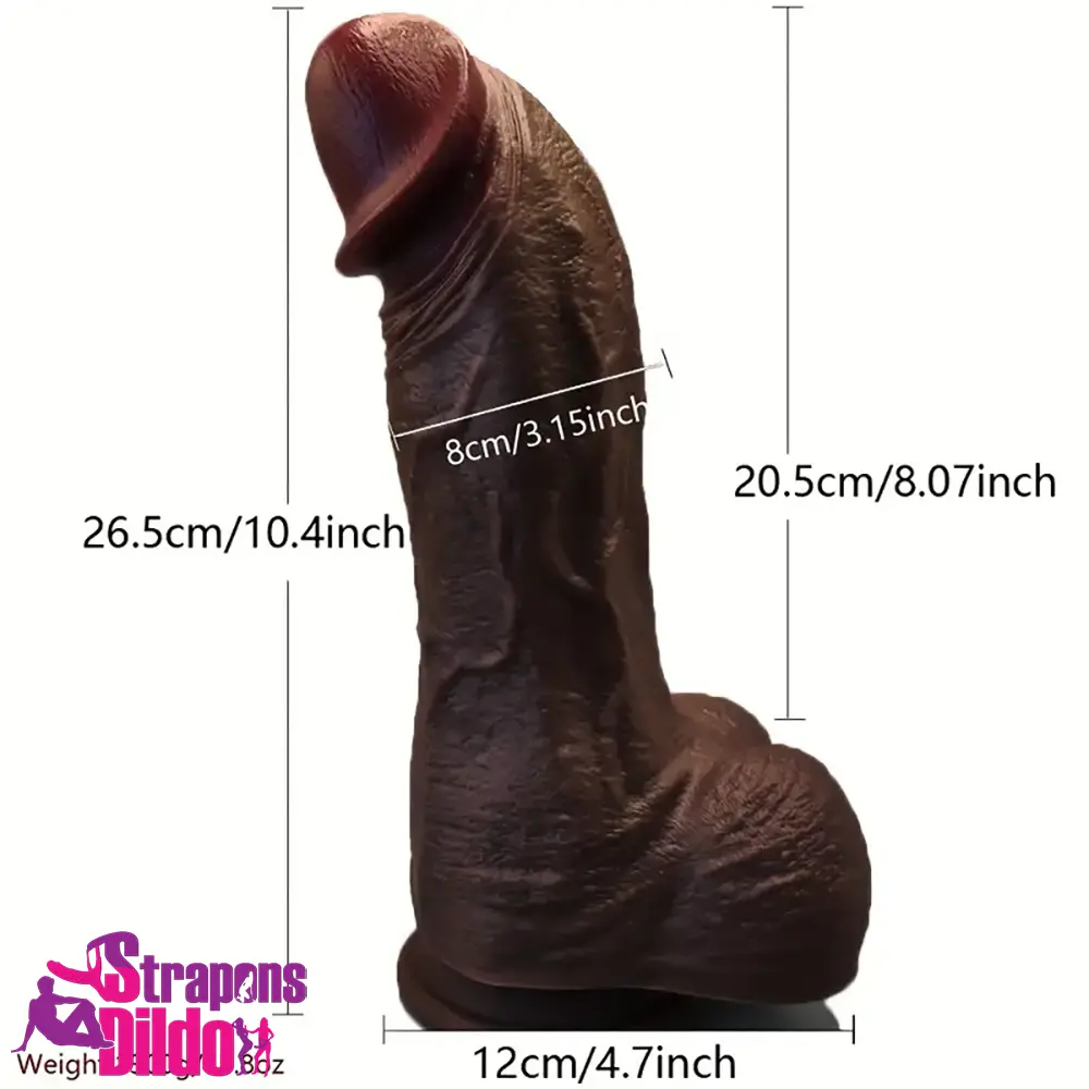 10.4in Realistic Curved Thick Big G-Spot Stimulator Hands-Free Play Dildo Strap ons Dildo