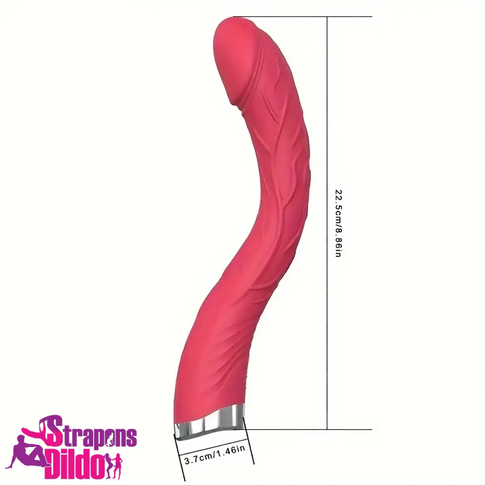 8.86in Big Curved Vibrating Automatic Dildo External Anal Women Strap ons Dildo