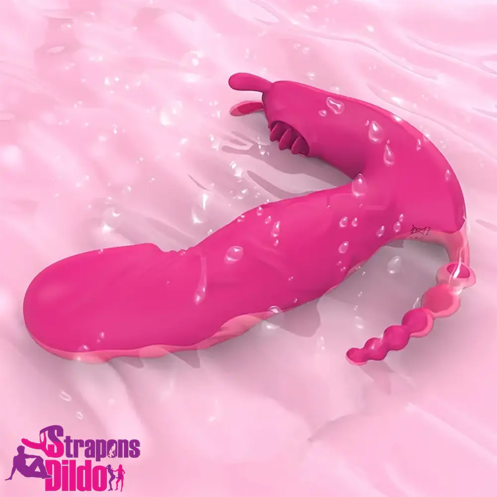 4.8in Small App Controlled Wearable Vibrating Tapping Dildo Auto Vibrator Strap ons Dildo