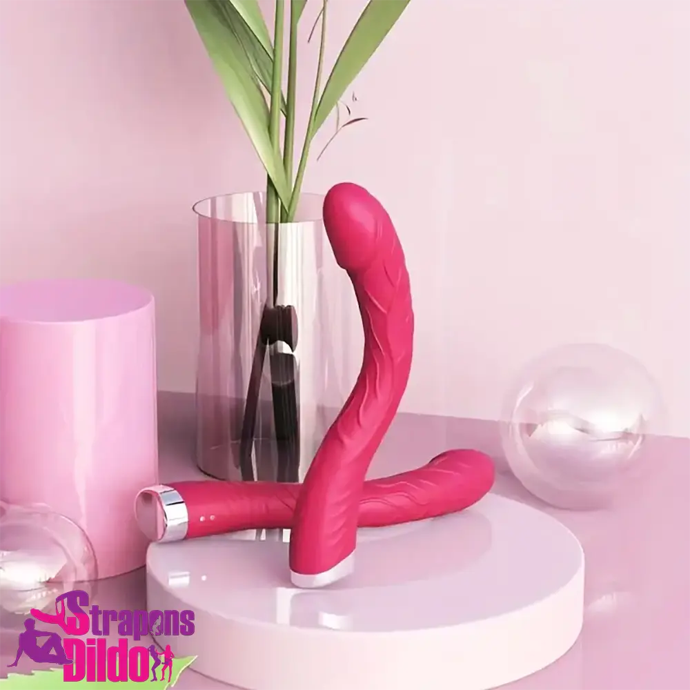 8.86in Big Curved Vibrating Automatic Dildo External Anal Women Strap ons Dildo