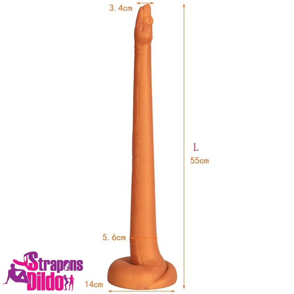 13.78in 17.72in 21.65in Long Huge Silicone Soft Snake Lifelike Dildo Strap ons Dildo