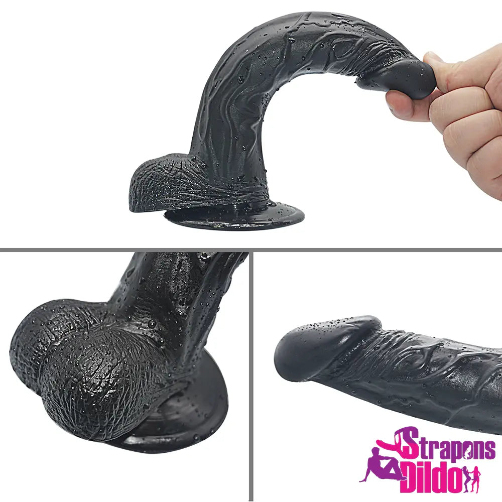 9.05in Curved Design Strap On Dildo For Adult Lesbian Women Sex Toy - Strap ons Dildo