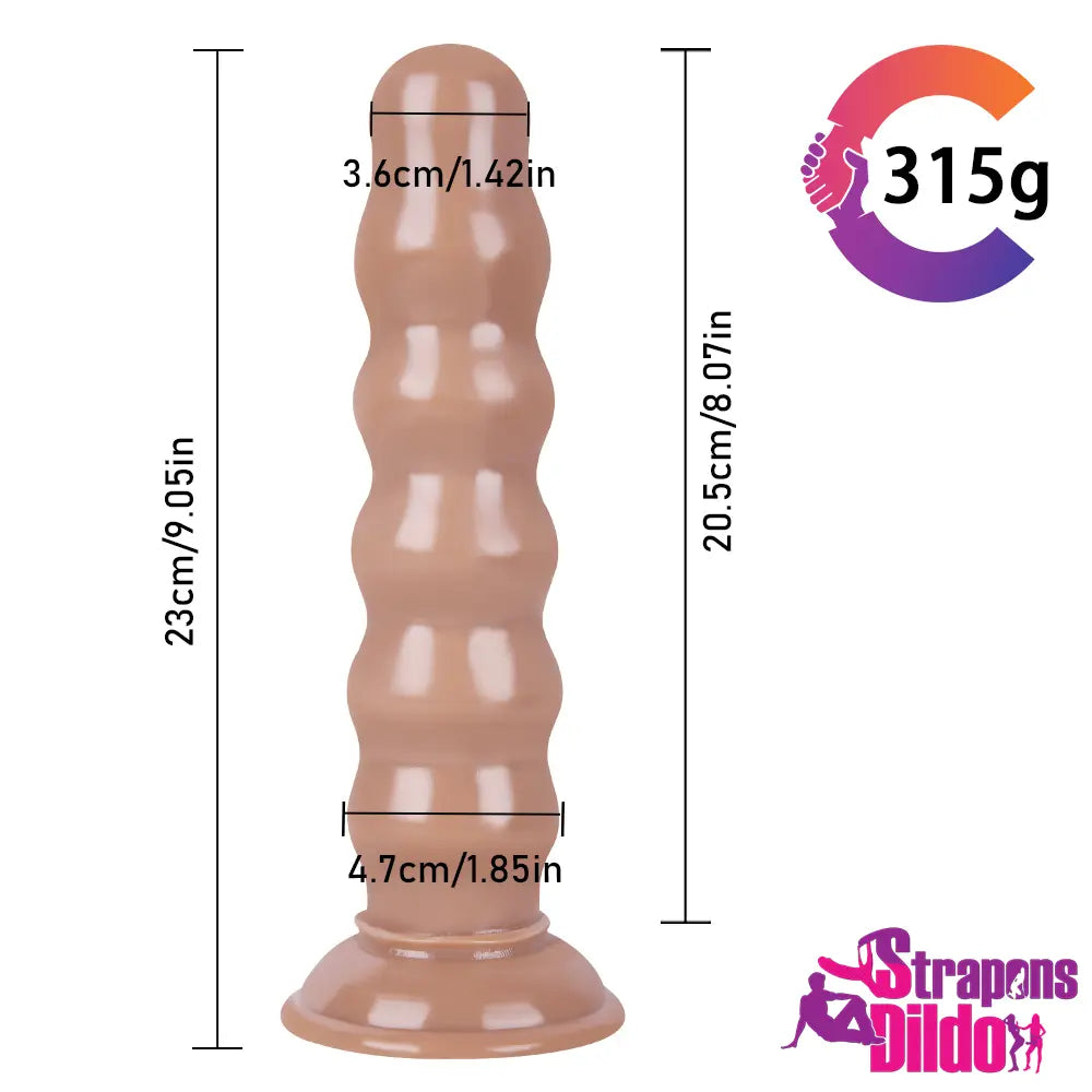 9.05in Strap On Dildo Big Butt Plug With Beads For Female Lesbian - Strap ons Dildo