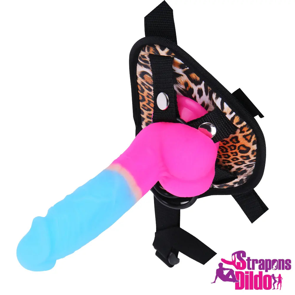 7.87in Real Colorful Silicone Soft Strap On Dildo For Women Men - Strap ons Dildo