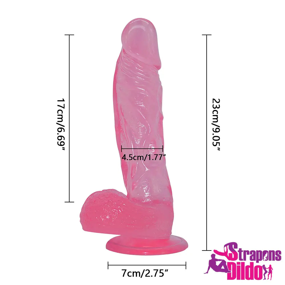 9.45in Realistic Strap on Dildo Adult Toy For Lesbian Women - Strap ons Dildo