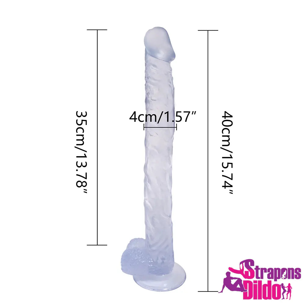 15.74in Super Long Realistic PVC Strap on Dildo For Women Gay - Strap ons Dildo