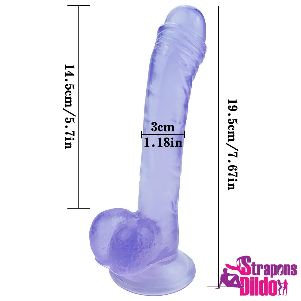 7.67in Real Looking Strap On Dildo For Lesbian Gay Men Sex Orgasm - Strap ons Dildo