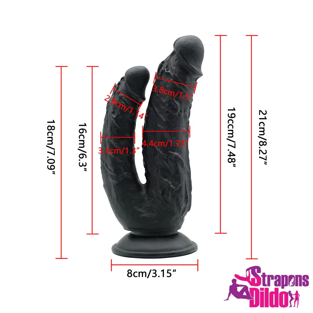 8.46in Double Ended Penetration Strap on Dildo For G Spot - Strap ons Dildo