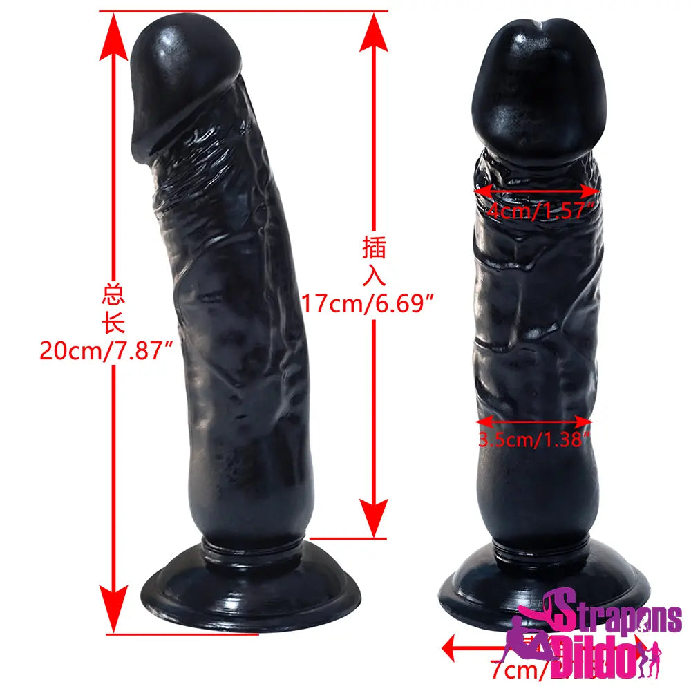 7.87in Top Quality Realistic PVC Strap on Dildo For Gay Lesbina Orgasm - Strap ons Dildo