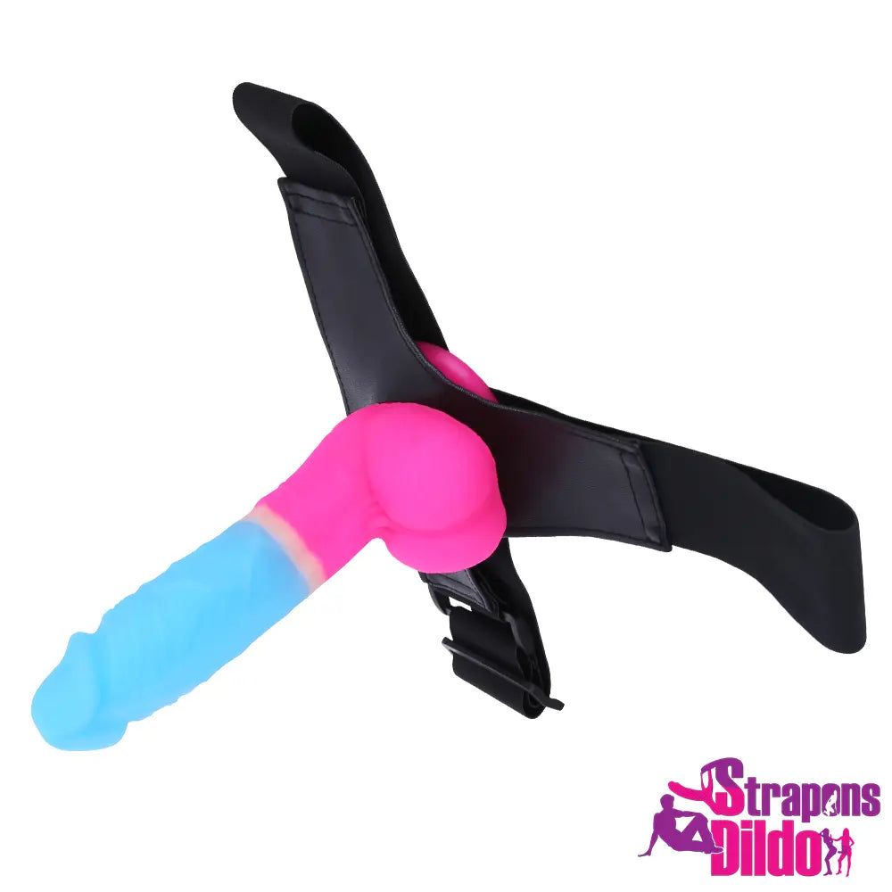 7.87in Real Colorful Silicone Soft Strap On Dildo For Women Men - Strap ons Dildo