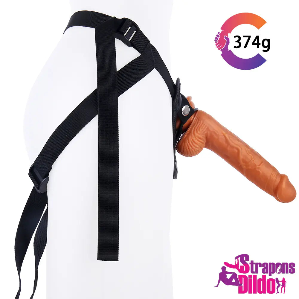 7.87in Lifelike Soft Silicone Strap On Dildo G spot Female Sex Toy - Strap ons Dildo