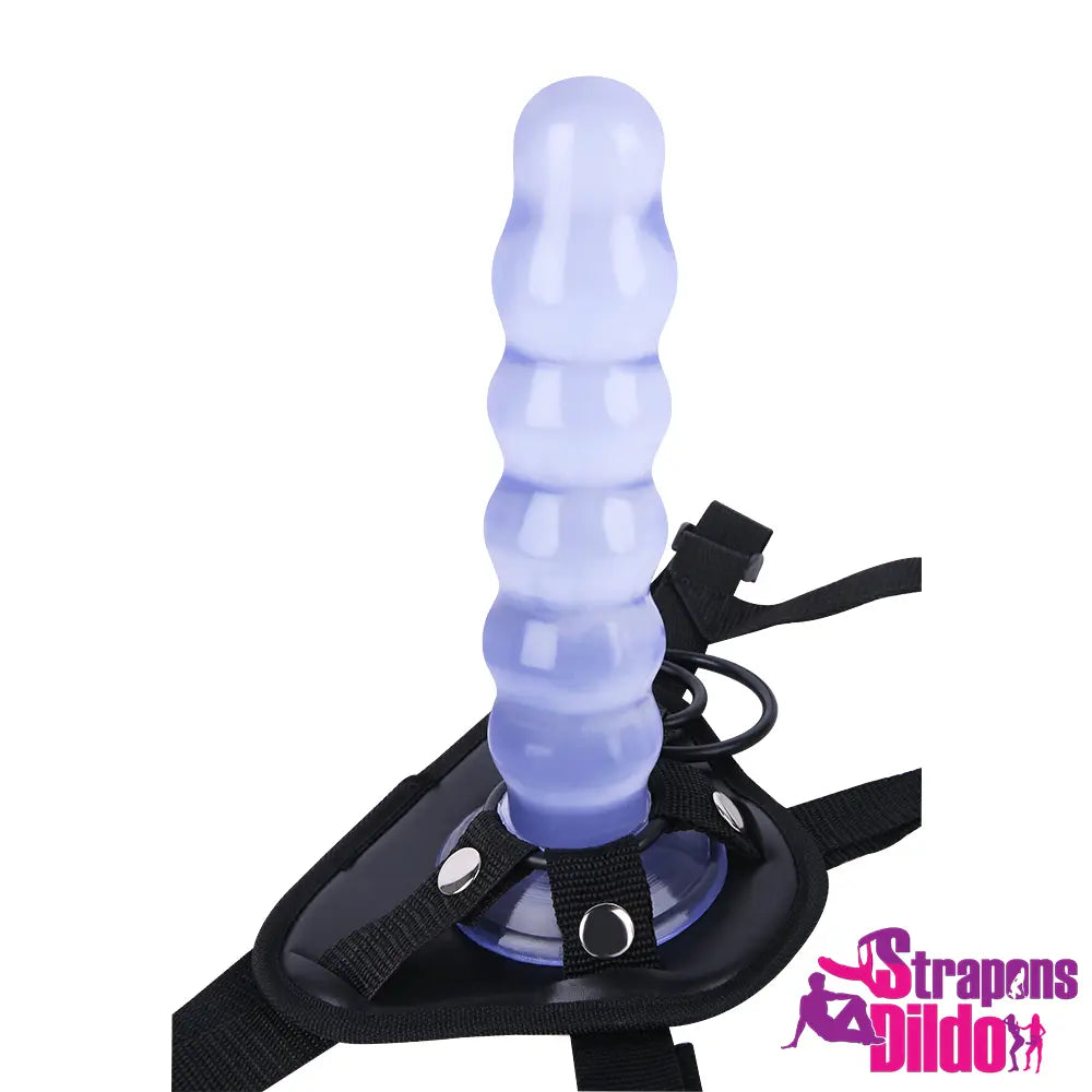 9.05in Strap On Dildo Big Butt Plug With Beads For Female Lesbian - Strap ons Dildo