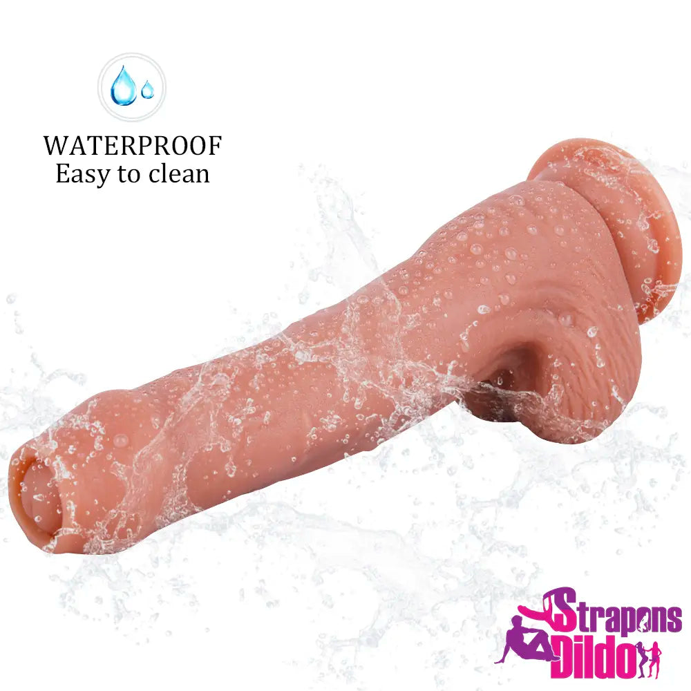 8.46in Real Big Lifelike Soft Silicone Strap On Dildo For Sex - Strap ons Dildo