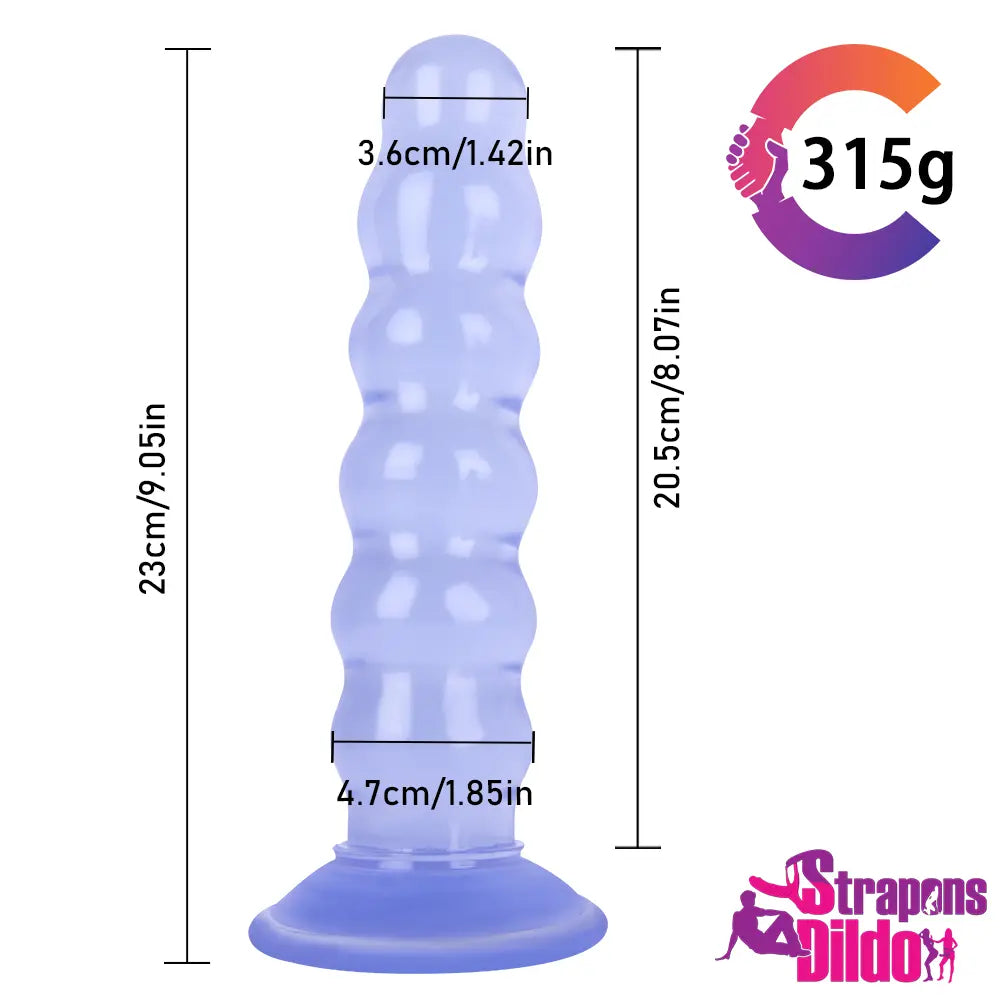 9.05in Strap On Dildo Big Butt Plug With Beads For Female Lesbian - Strap ons Dildo