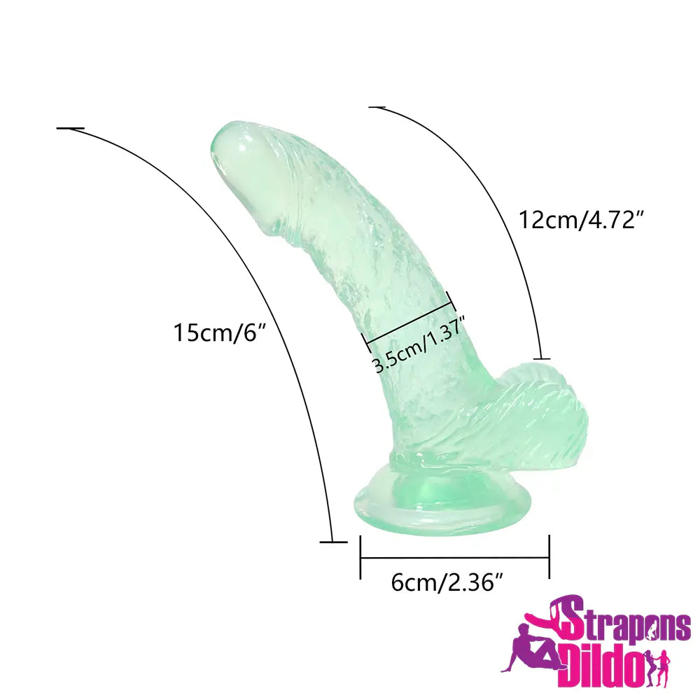 5.9in Lifelike Small Realistic Premium PVC Strap on Dildo For Lesbian - Strap ons Dildo