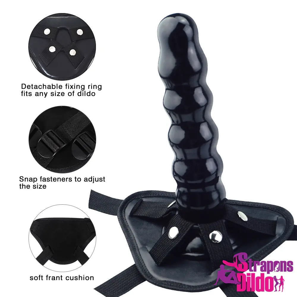 9.05in Beads Wearable Lifelike Strap On Dildo For Lesbian Toy - Strap ons Dildo