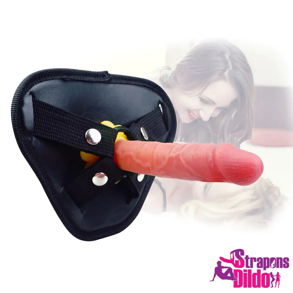 5.9in Dual Layer Silicone Small Strap on Dildo For Vagina Anus Orgasm - Strap ons Dildo