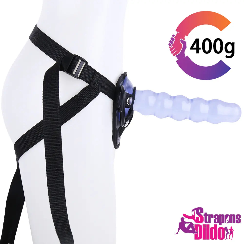 9.05in Strap On Dildo Big Butt Plug With Beads For Female Lesbian - Strap ons Dildo